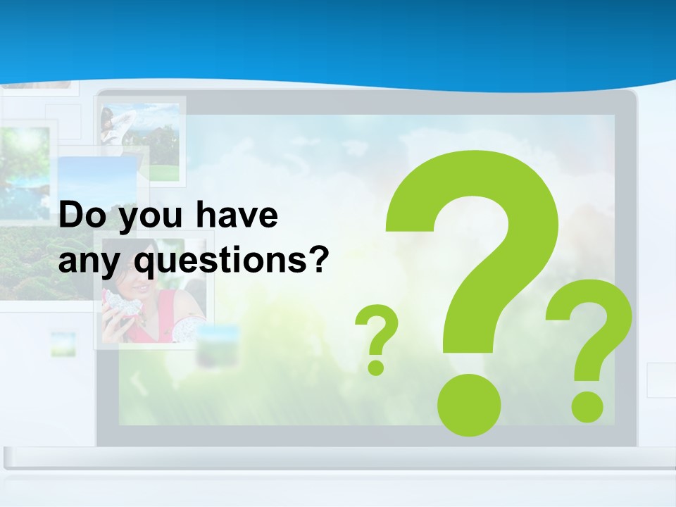 A Computer Screen With A Bunch Of Pictures On It PowerPoint Template