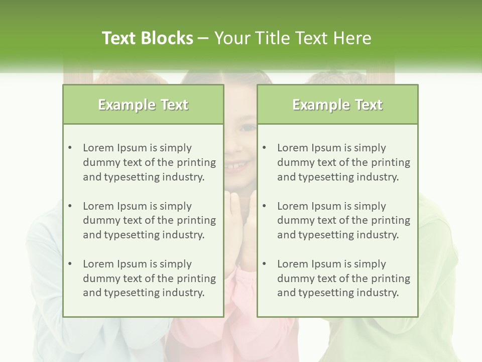A Group Of Children Holding Up A Picture Frame PowerPoint Template