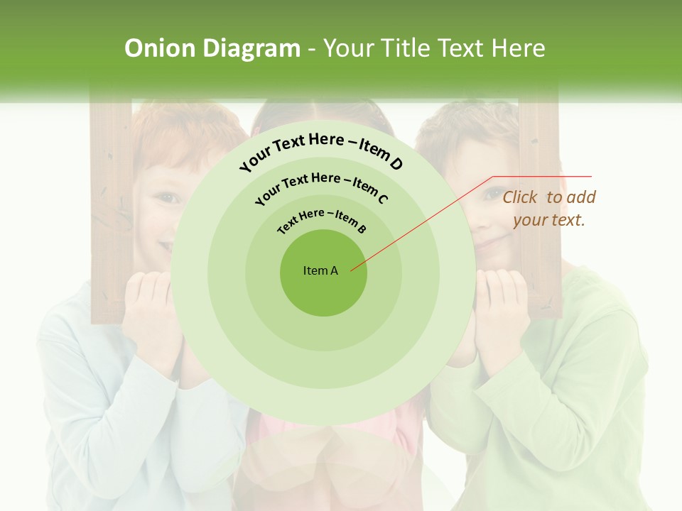 A Group Of Children Holding Up A Picture Frame PowerPoint Template