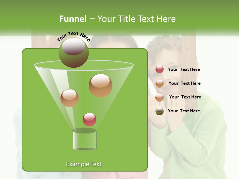 A Group Of Children Holding Up A Picture Frame PowerPoint Template