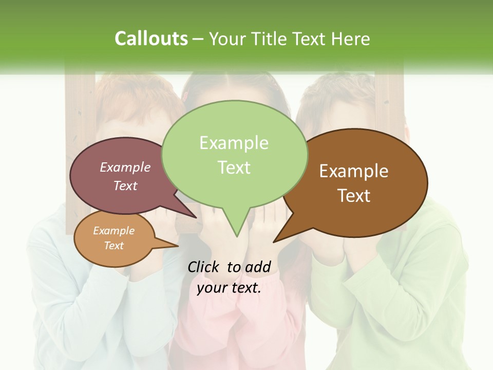 A Group Of Children Holding Up A Picture Frame PowerPoint Template