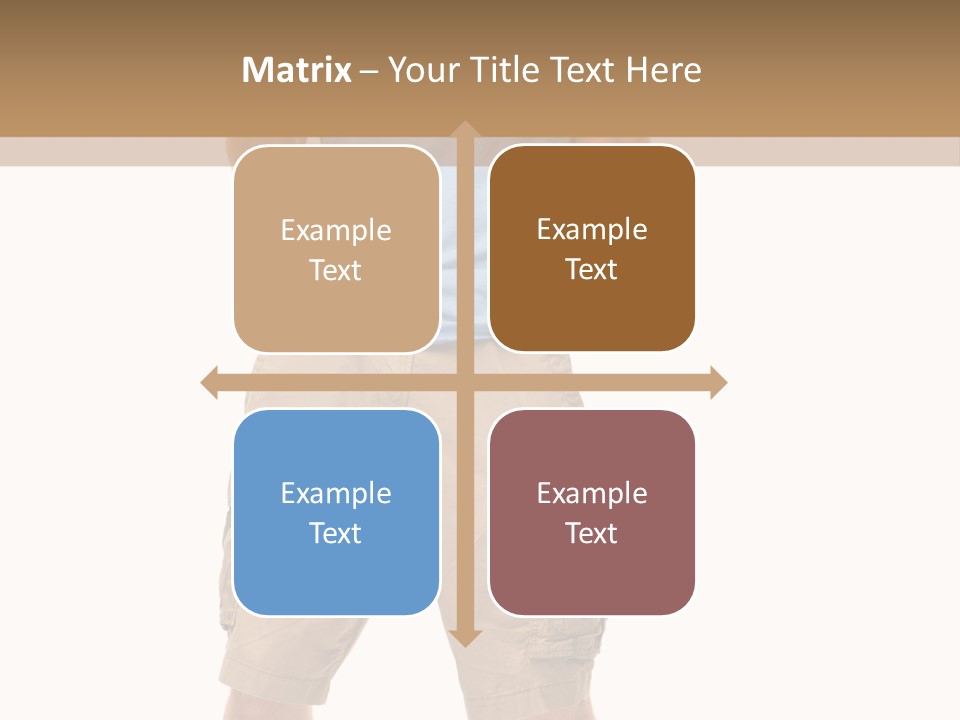 A Man In A Blue Shirt And Khaki Shorts Is Giving A Thumbs Up PowerPoint Template