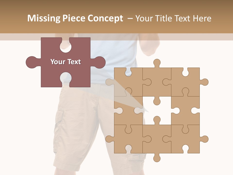 A Man In A Blue Shirt And Khaki Shorts Is Giving A Thumbs Up PowerPoint Template