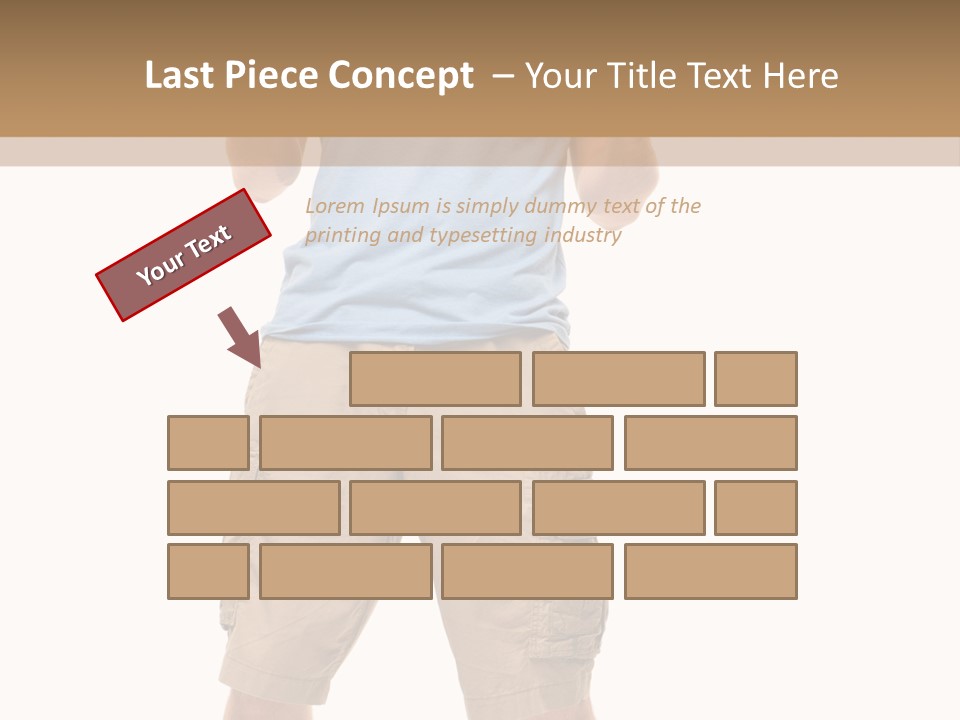 A Man In A Blue Shirt And Khaki Shorts Is Giving A Thumbs Up PowerPoint Template