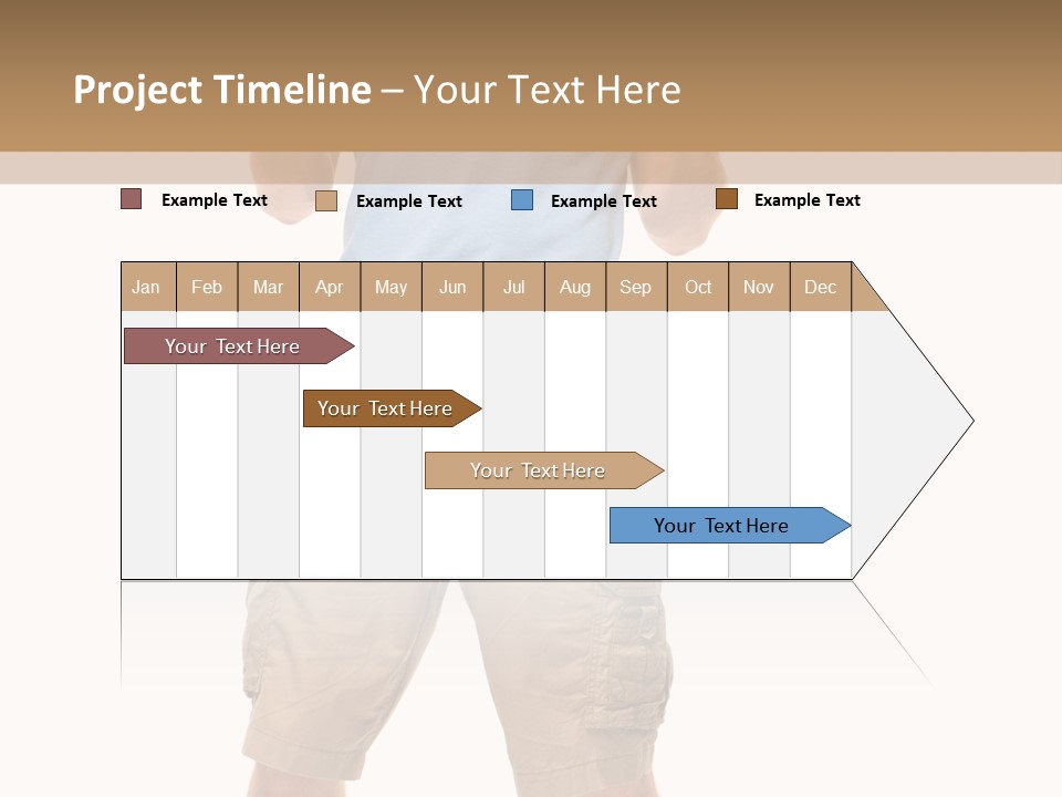 A Man In A Blue Shirt And Khaki Shorts Is Giving A Thumbs Up PowerPoint Template