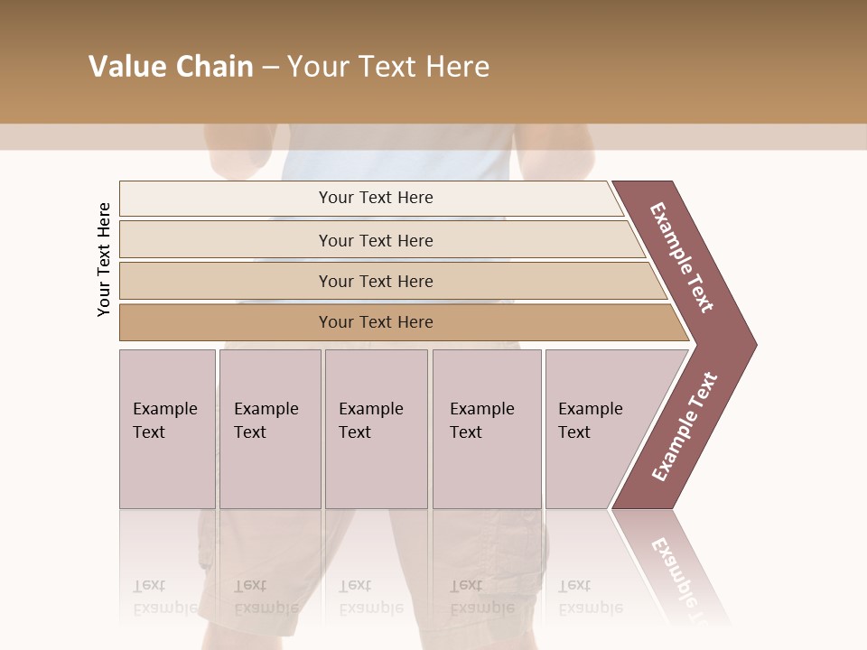 A Man In A Blue Shirt And Khaki Shorts Is Giving A Thumbs Up PowerPoint Template