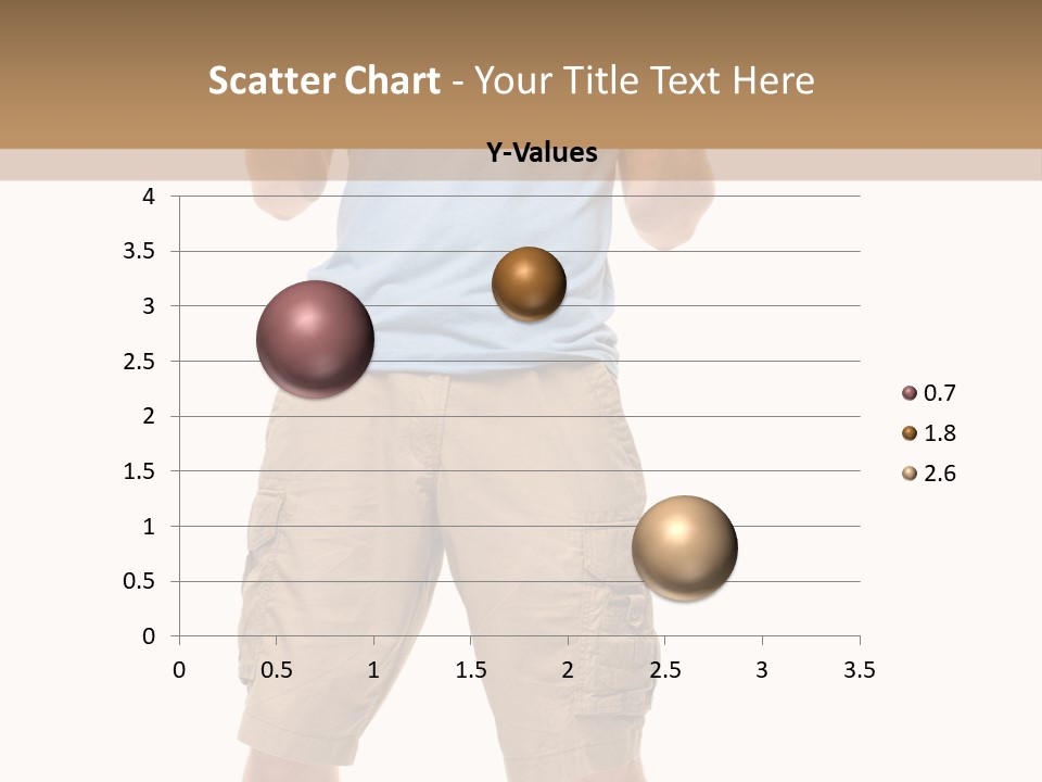 A Man In A Blue Shirt And Khaki Shorts Is Giving A Thumbs Up PowerPoint Template