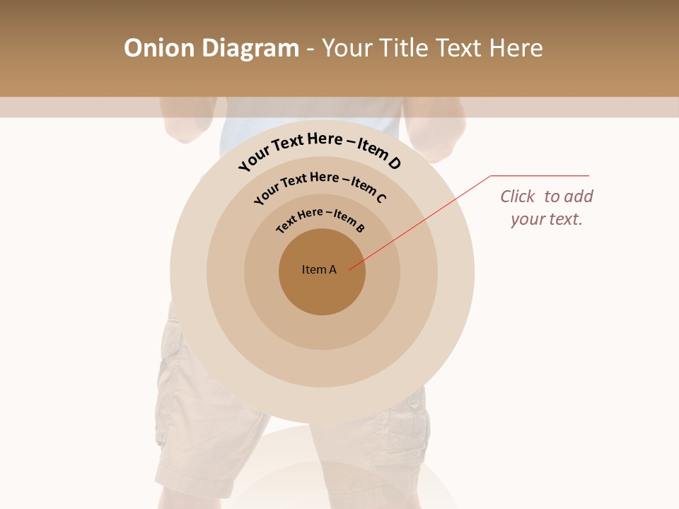 A Man In A Blue Shirt And Khaki Shorts Is Giving A Thumbs Up PowerPoint Template