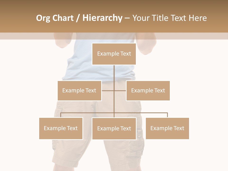 A Man In A Blue Shirt And Khaki Shorts Is Giving A Thumbs Up PowerPoint Template