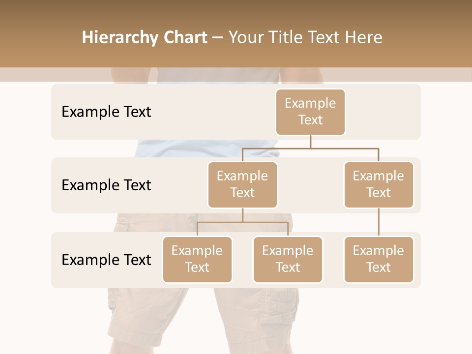 A Man In A Blue Shirt And Khaki Shorts Is Giving A Thumbs Up PowerPoint Template