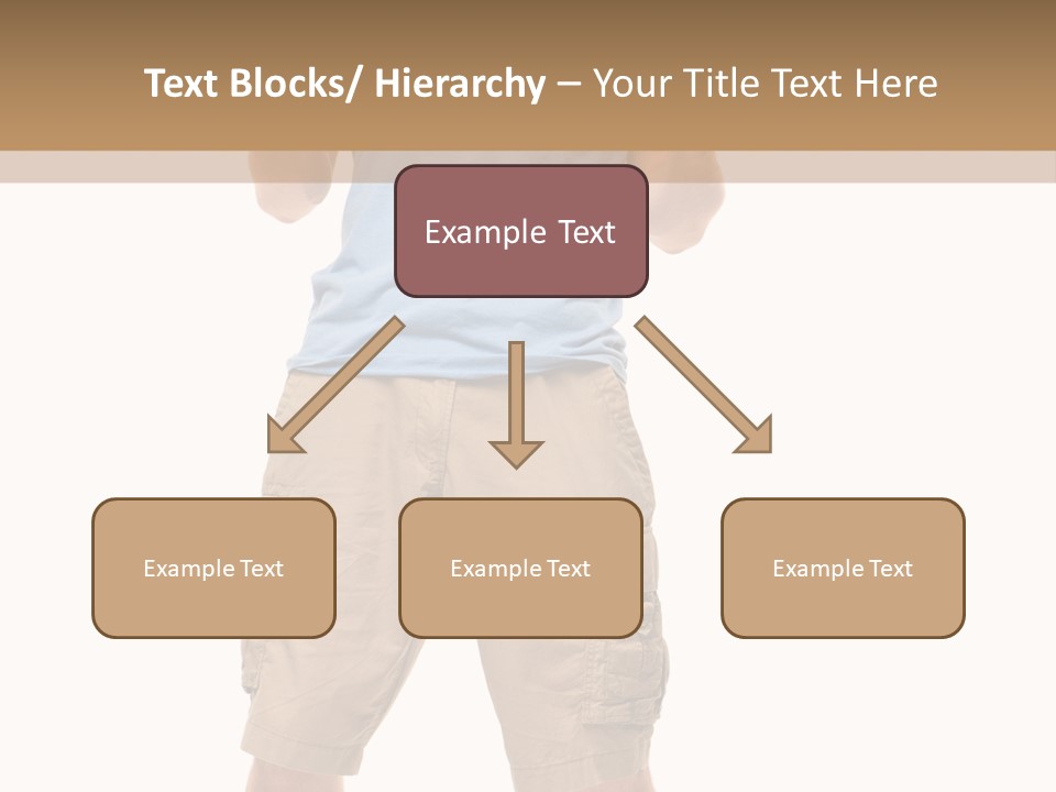 A Man In A Blue Shirt And Khaki Shorts Is Giving A Thumbs Up PowerPoint Template