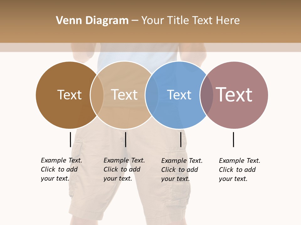 A Man In A Blue Shirt And Khaki Shorts Is Giving A Thumbs Up PowerPoint Template