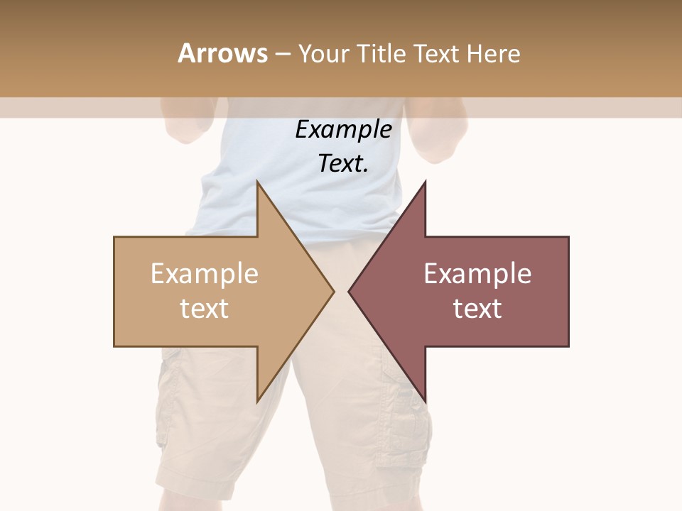 A Man In A Blue Shirt And Khaki Shorts Is Giving A Thumbs Up PowerPoint Template