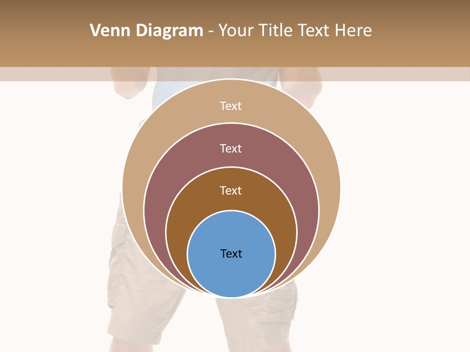 A Man In A Blue Shirt And Khaki Shorts Is Giving A Thumbs Up PowerPoint Template