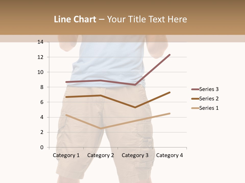A Man In A Blue Shirt And Khaki Shorts Is Giving A Thumbs Up PowerPoint Template