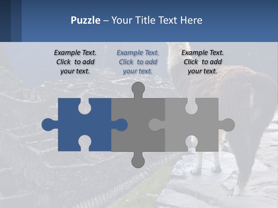 A Llama Standing On Top Of A Mountain PowerPoint Template