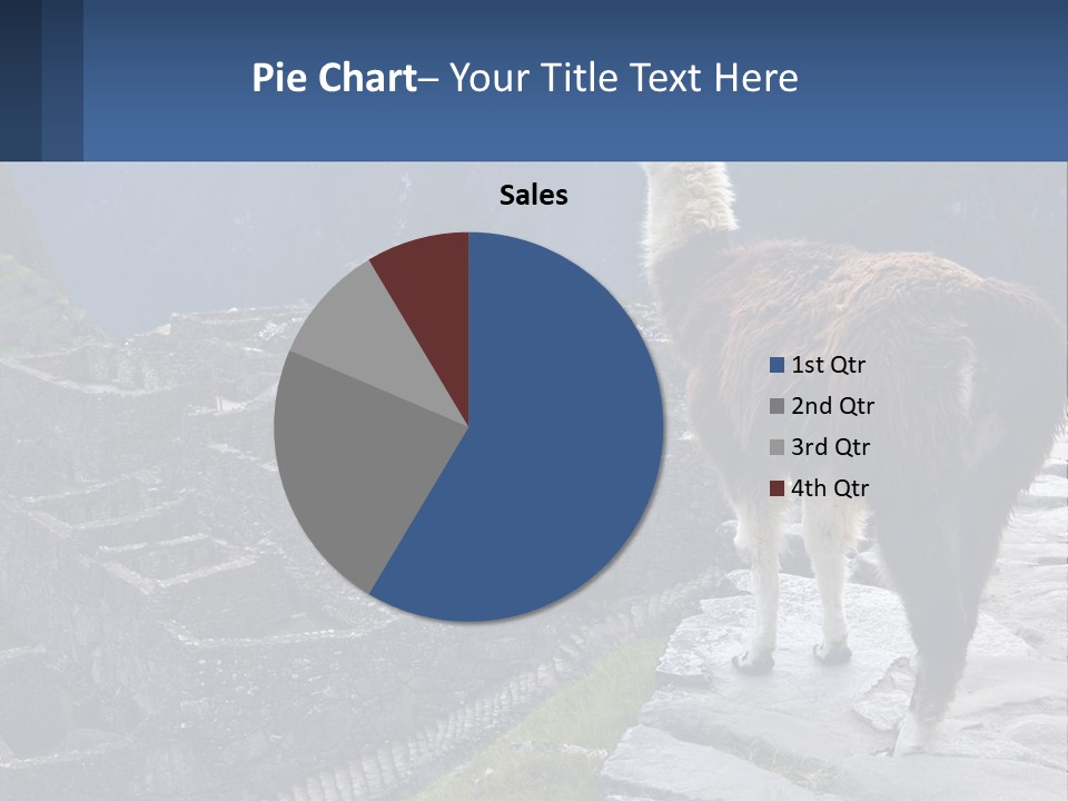 A Llama Standing On Top Of A Mountain PowerPoint Template
