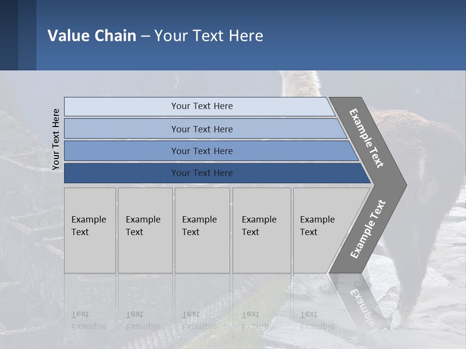 A Llama Standing On Top Of A Mountain PowerPoint Template