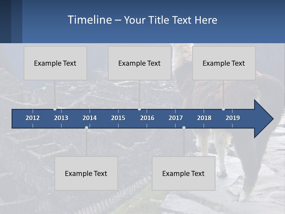 A Llama Standing On Top Of A Mountain PowerPoint Template
