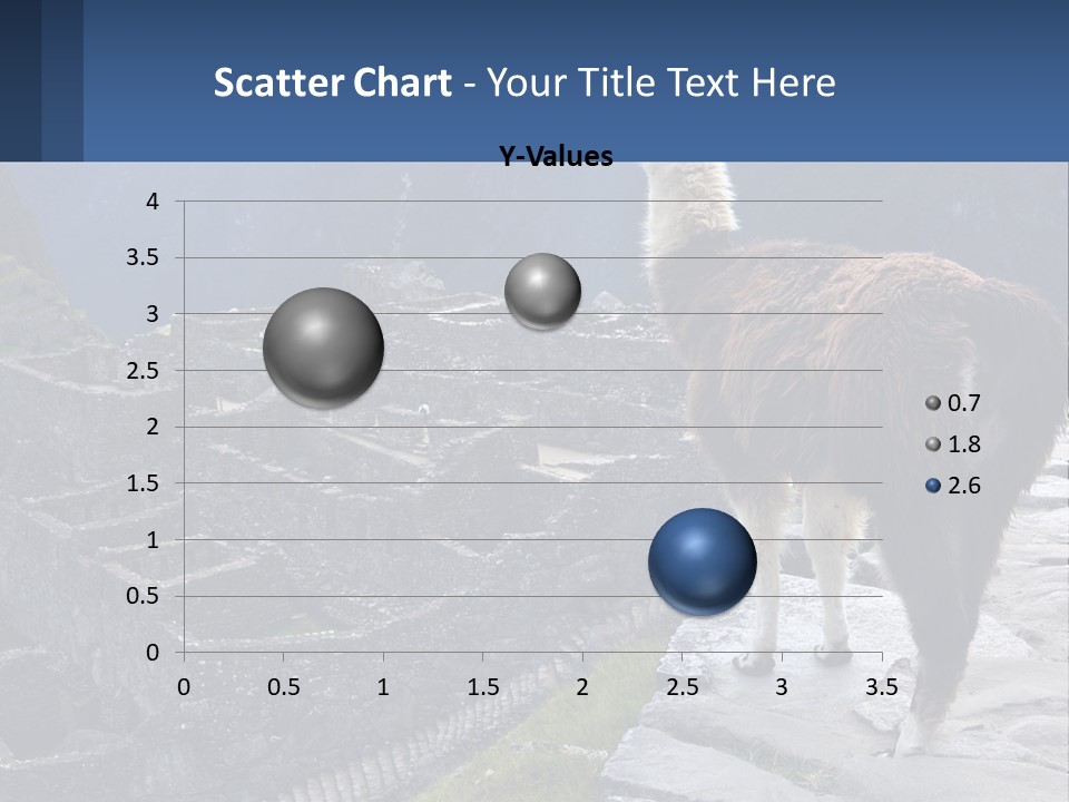 A Llama Standing On Top Of A Mountain PowerPoint Template