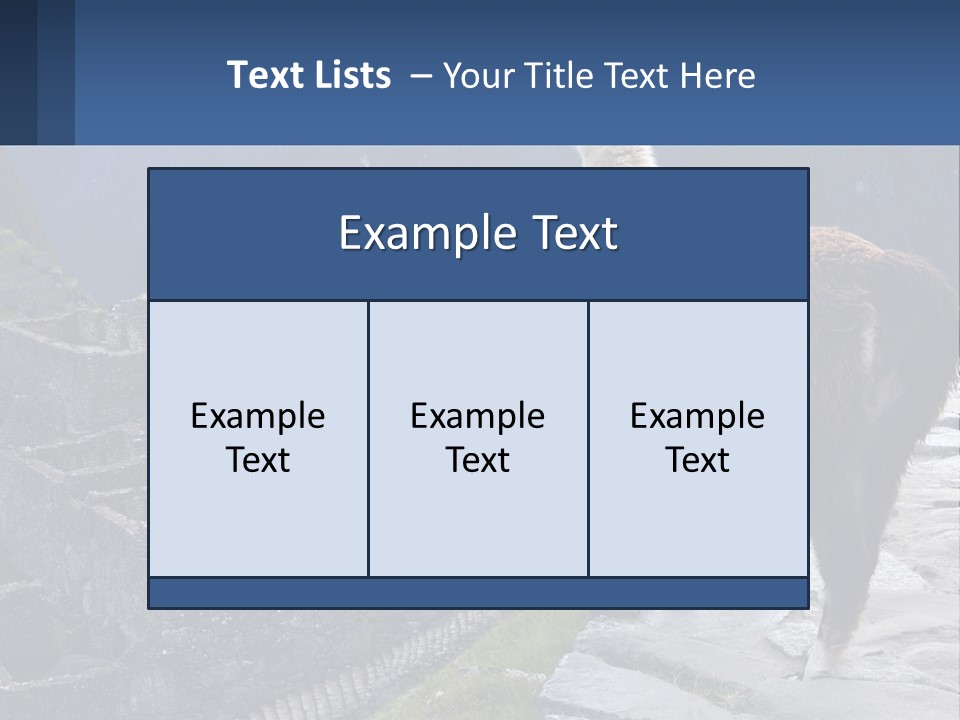 A Llama Standing On Top Of A Mountain PowerPoint Template