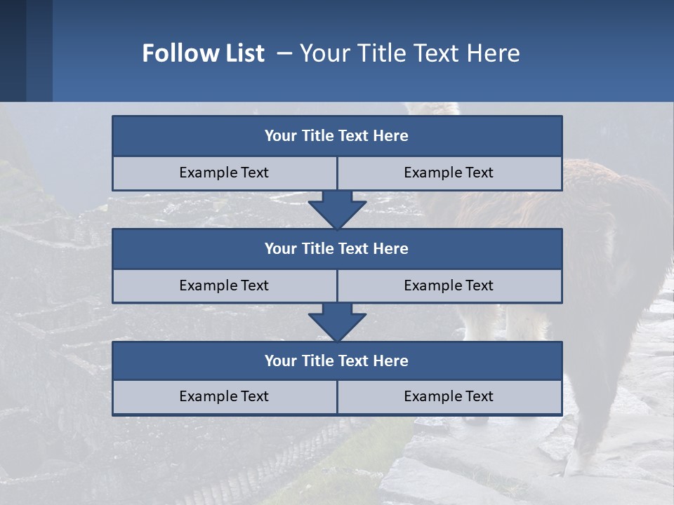 A Llama Standing On Top Of A Mountain PowerPoint Template