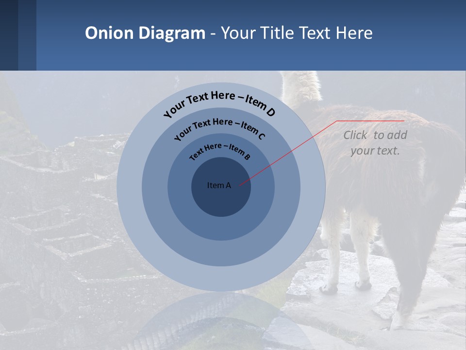 A Llama Standing On Top Of A Mountain PowerPoint Template