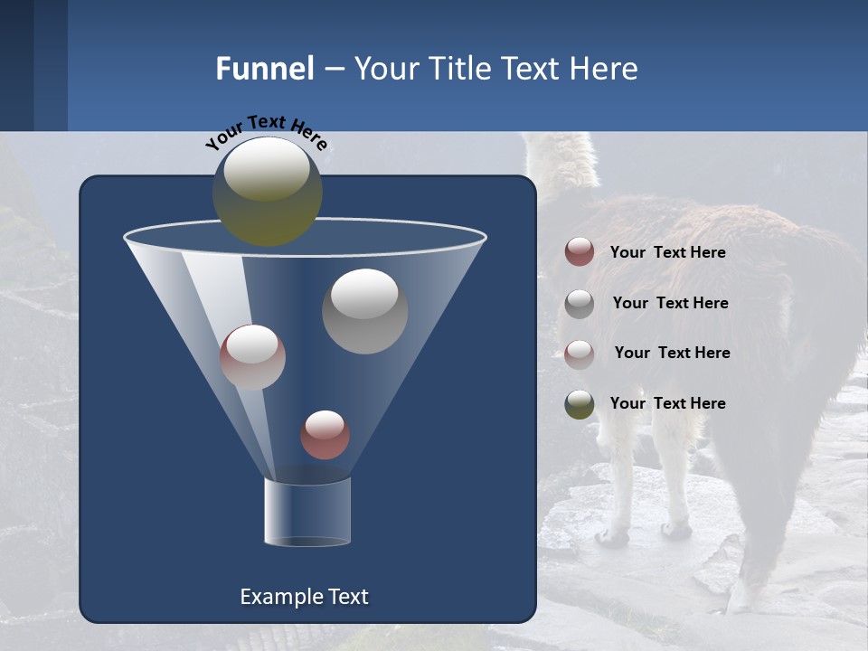 A Llama Standing On Top Of A Mountain PowerPoint Template