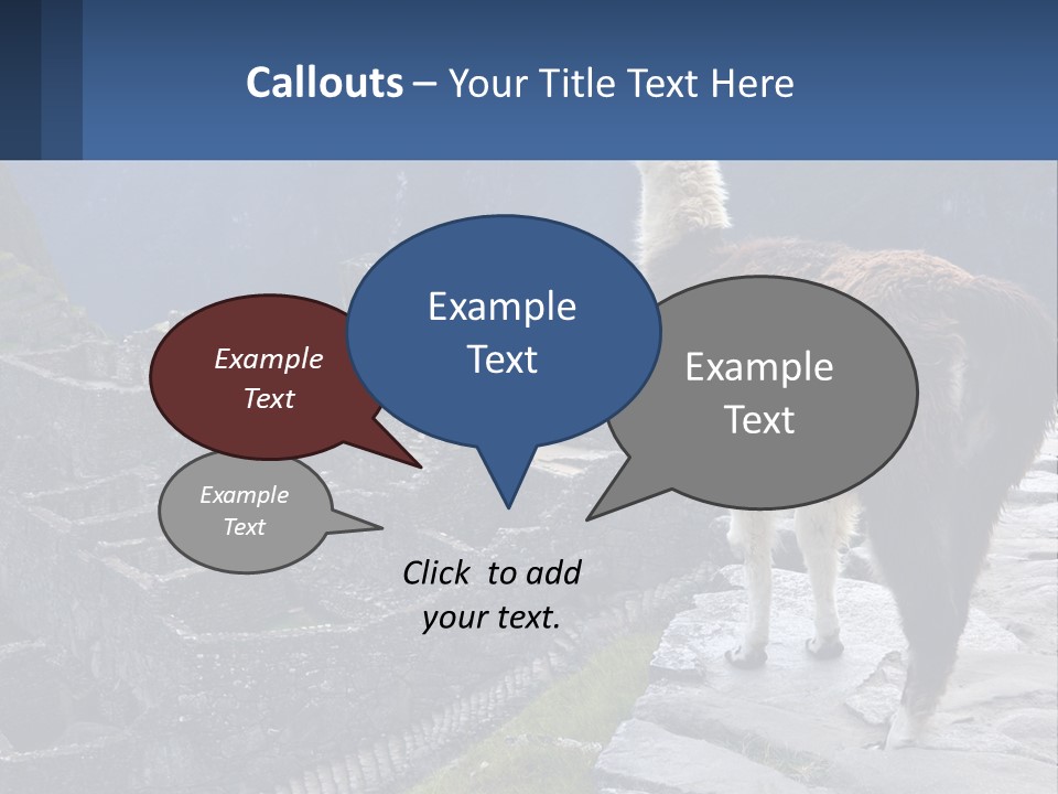 A Llama Standing On Top Of A Mountain PowerPoint Template