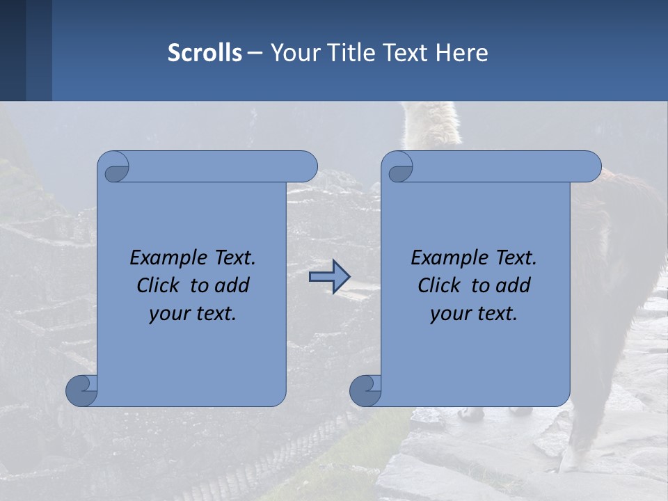 A Llama Standing On Top Of A Mountain PowerPoint Template