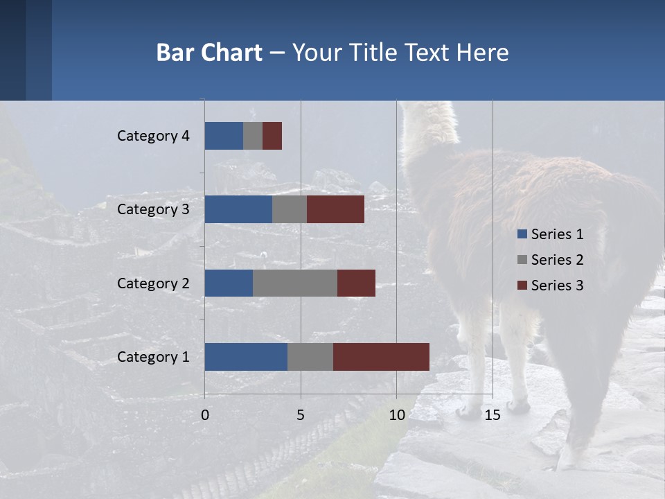A Llama Standing On Top Of A Mountain PowerPoint Template