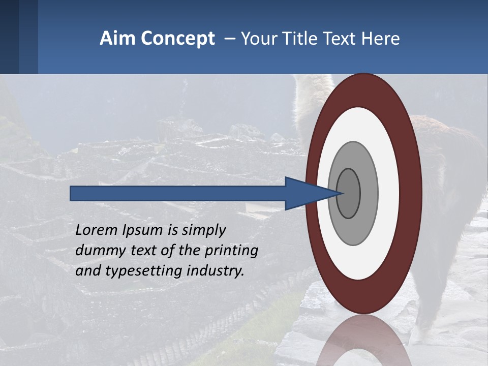 A Llama Standing On Top Of A Mountain PowerPoint Template