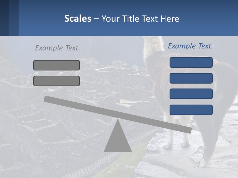 A Llama Standing On Top Of A Mountain PowerPoint Template