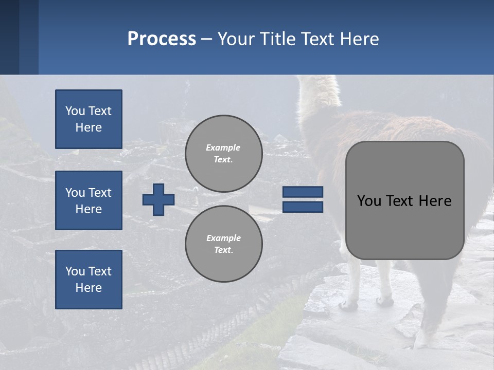 A Llama Standing On Top Of A Mountain PowerPoint Template