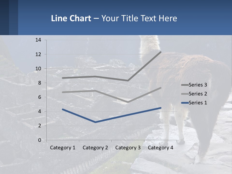 A Llama Standing On Top Of A Mountain PowerPoint Template
