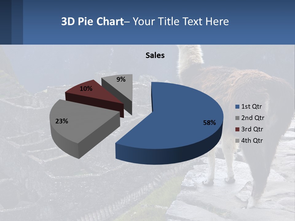 A Llama Standing On Top Of A Mountain PowerPoint Template