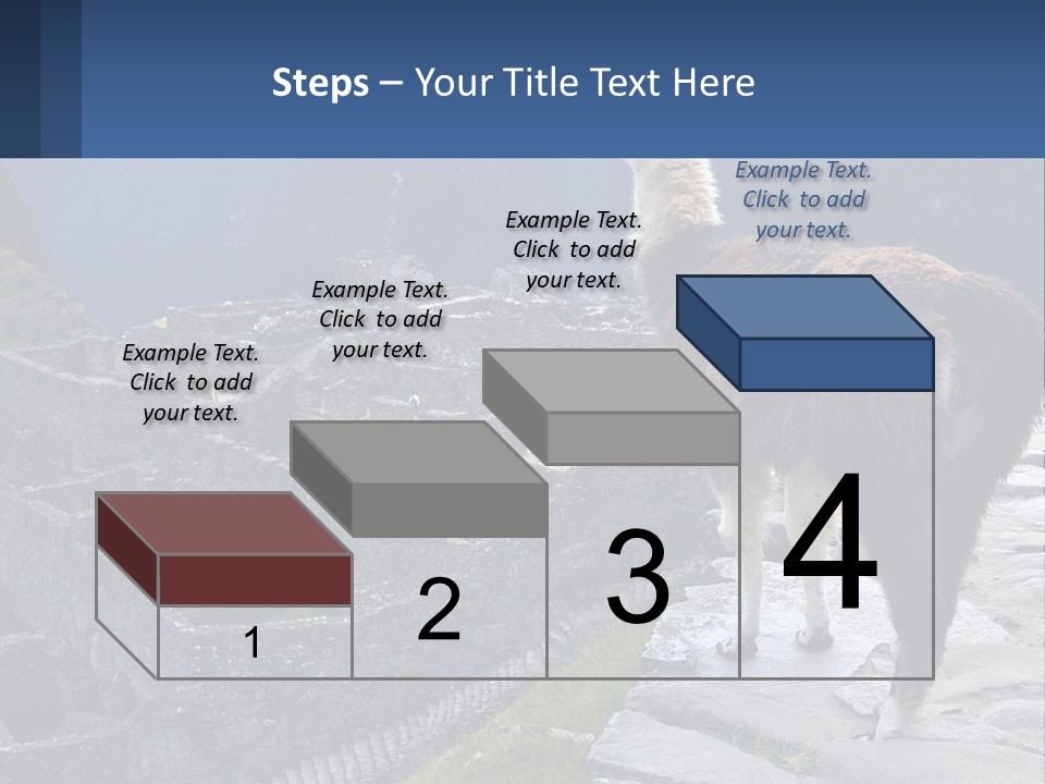 A Llama Standing On Top Of A Mountain PowerPoint Template