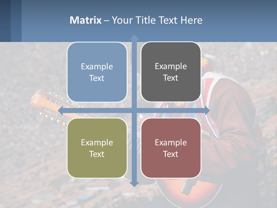 A Man With A Guitar On A Mountain Top PowerPoint Template