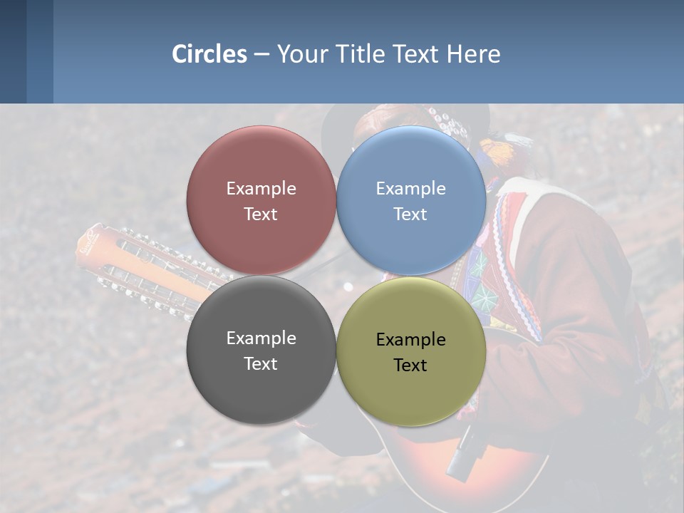 A Man With A Guitar On A Mountain Top PowerPoint Template