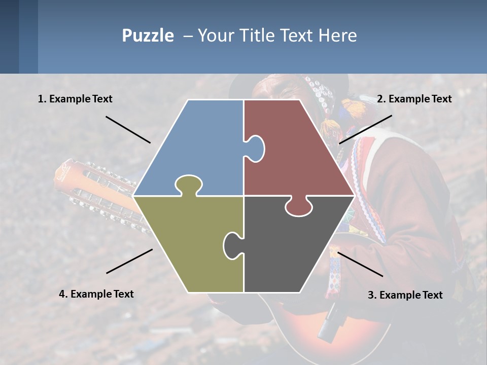 A Man With A Guitar On A Mountain Top PowerPoint Template