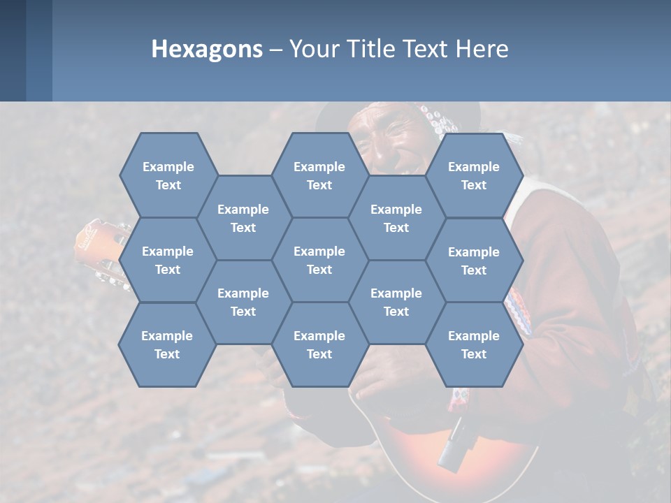 A Man With A Guitar On A Mountain Top PowerPoint Template