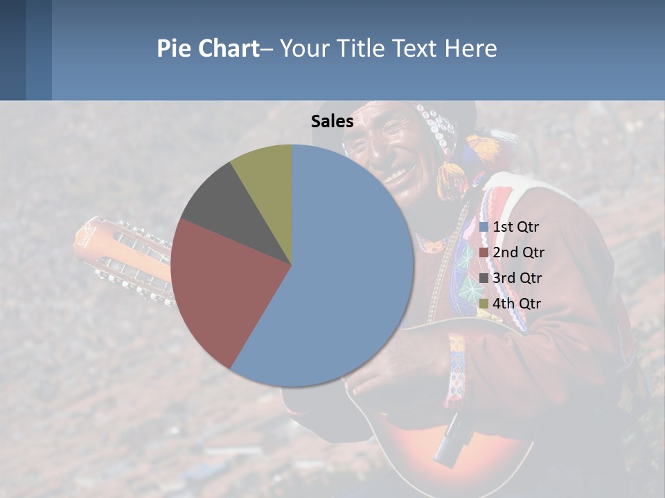 A Man With A Guitar On A Mountain Top PowerPoint Template