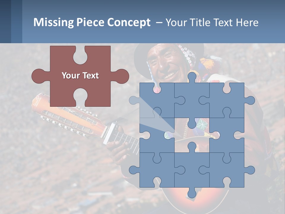 A Man With A Guitar On A Mountain Top PowerPoint Template