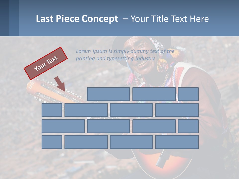 A Man With A Guitar On A Mountain Top PowerPoint Template