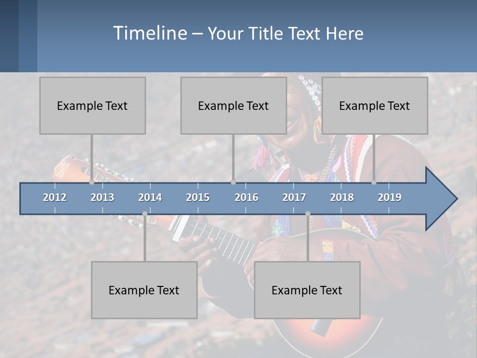 A Man With A Guitar On A Mountain Top PowerPoint Template