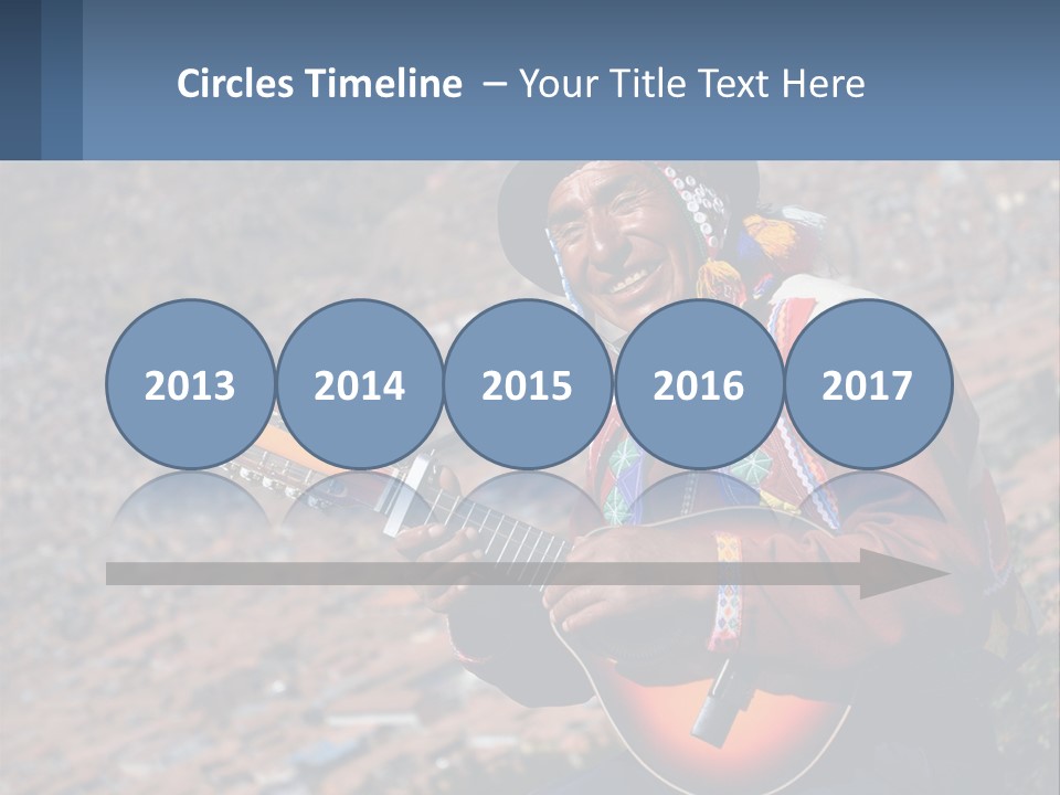 A Man With A Guitar On A Mountain Top PowerPoint Template