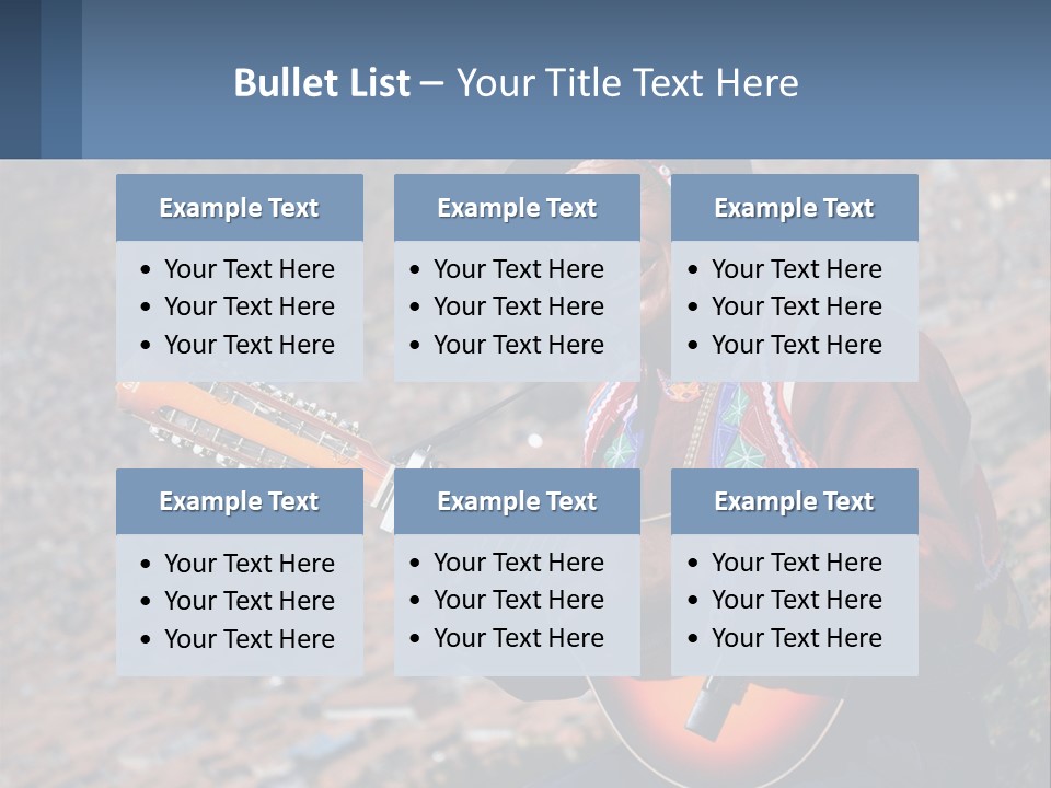 A Man With A Guitar On A Mountain Top PowerPoint Template