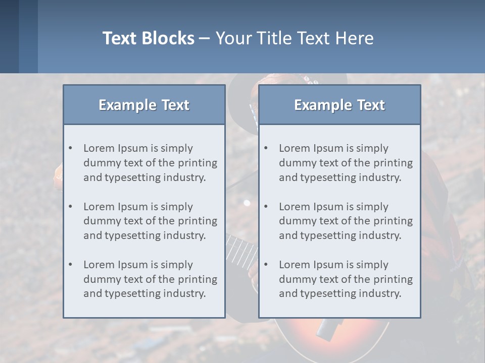 A Man With A Guitar On A Mountain Top PowerPoint Template