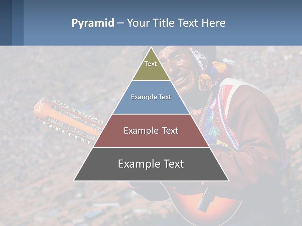 A Man With A Guitar On A Mountain Top PowerPoint Template
