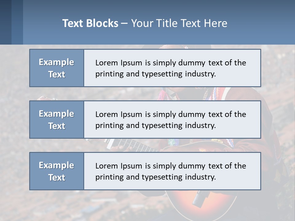 A Man With A Guitar On A Mountain Top PowerPoint Template